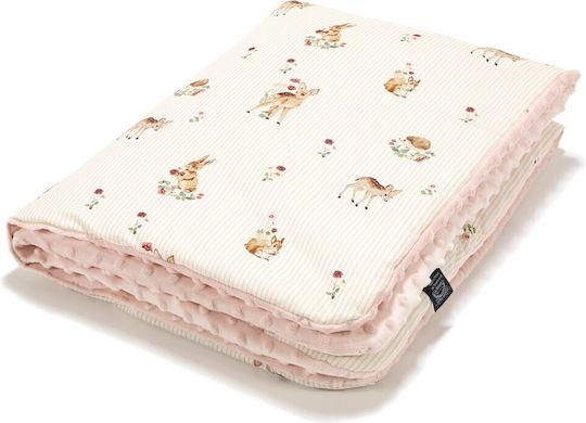 La Millou Baumwoll-Babydecke Rosa 80x100cm