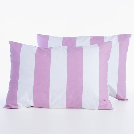 Nef-Nef Homeware Baumwoll-Kissenbezüge mit Umschlagumschlag Mauve 52x72cm