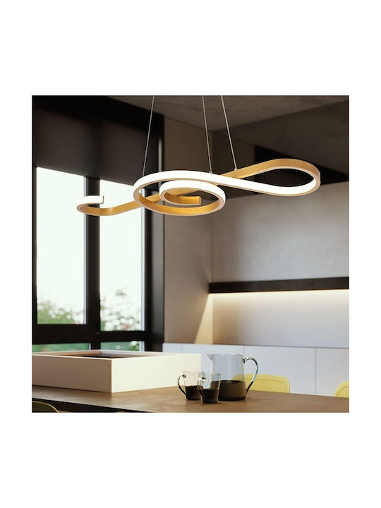 V-TAC Candelabru Suspendat Auriu LED cu Lumină Alb Cald 70x100cm