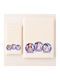 Astron Italy Σετ Βρεφικές Πετσέτες 2τμχ Girls Band Ecru Βάρους 500gr/m²
