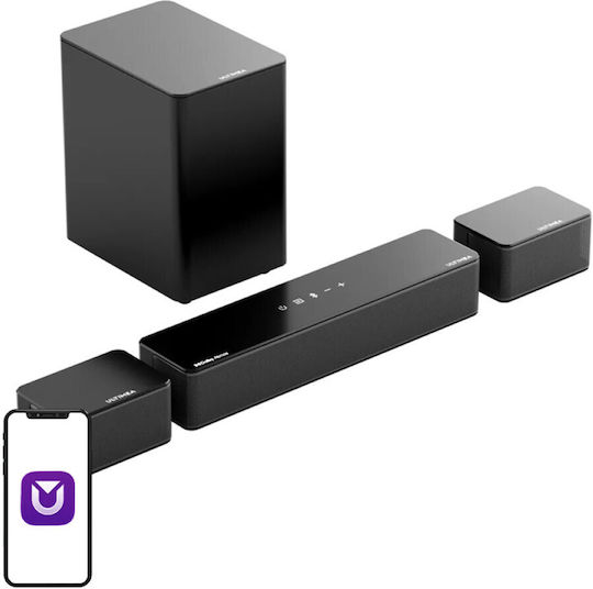 Ultimea Poseidon D60 Soundbar 5.1 Bluetooth și HDMI cu Subwoofer Wireless și Telecomandă