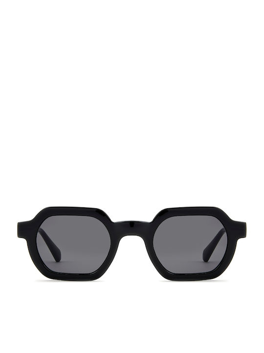 Prive Revaux Unisex Sunglasses with Black Horn-Rimmed Frame and Black Lens PR3008/G/S 807/IR