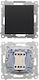 Simon 55 Single Reaming Button Without Pictogram Module 10 Ax 250 V Quick Connector Matt Black Tpr1.01/149
