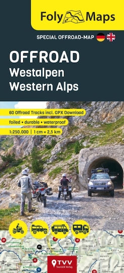 Folymaps Offroad Western Alps 1:250,000 - Tvv Touristik-verlag Gmbh - Sheet Map, Folded