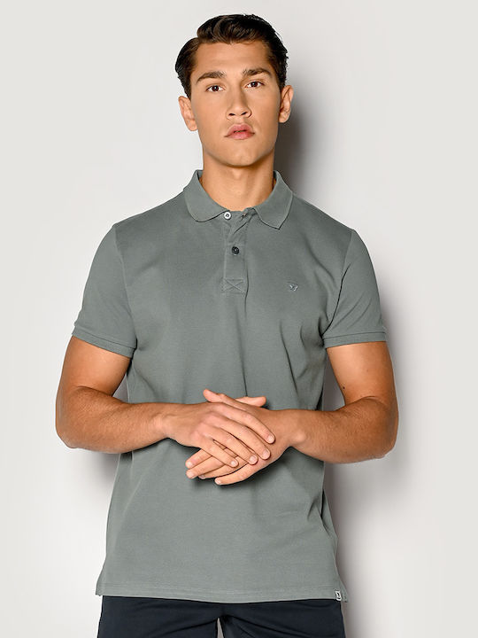 Brokers Jeans Polo Μπλούζα Κοντομάνικη Πετρόλ