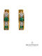 Velegrakis Earrings Hoops 14K Gold with Green Stones