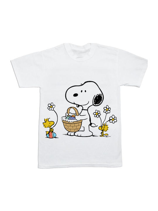 Детска Тениска Бяла Snoopy