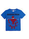 Kids Short-Sleeved Top Blue Spiderman