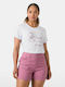 Skog Recycled Graphic Women's Short Sleeve Blouse White