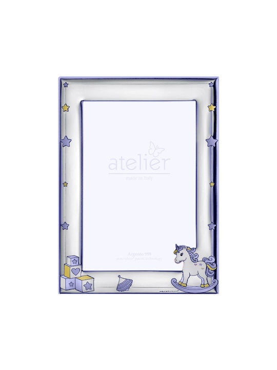 Atelier Kids Silver Light Blue Photo Frame