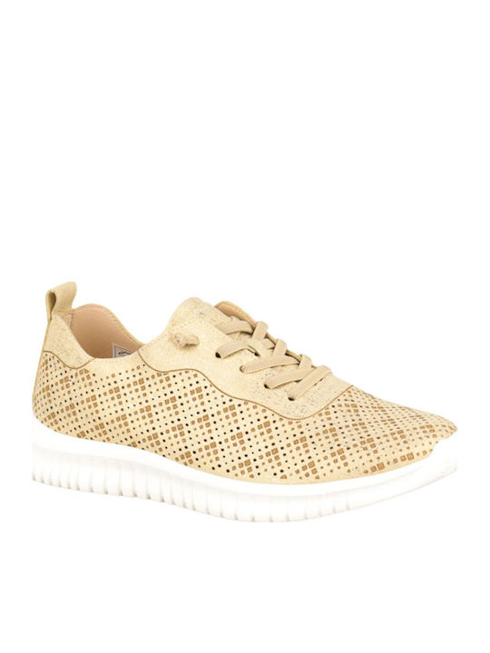 Amarpies Damen Anatomische Sneakers Gold