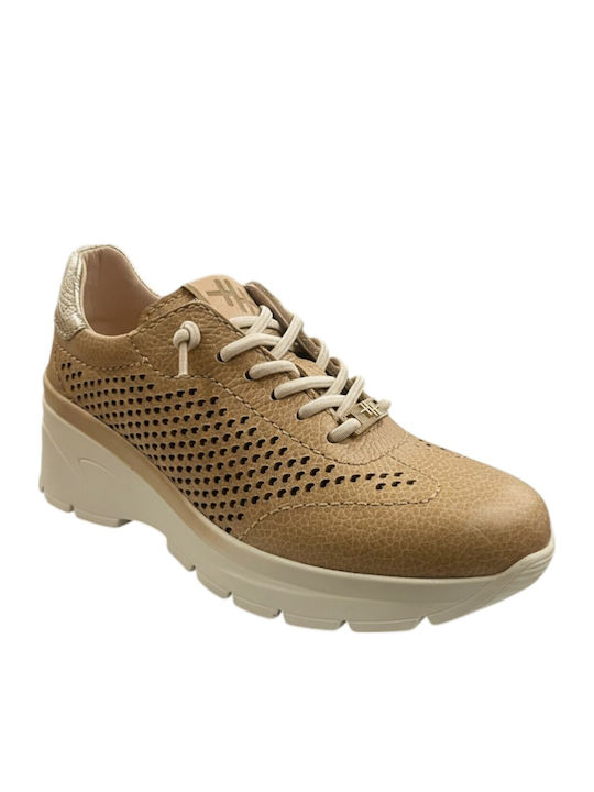 Hispanitas Women's Beige Sneakers
