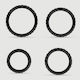 Set Cock Rings Flexible Silicone Liquid Silicone Flexible Cock Ring Set Ribs Black