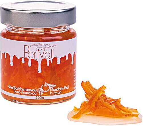Perivoli Perivoli Spoon Sweets Mandarin Peel with Grape Juice No Sugar Added 250g