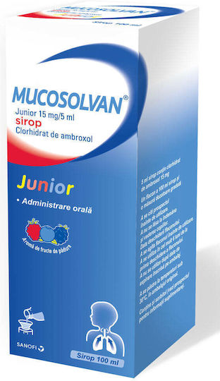Sanofi Mucosolvan Junior Sirop 15mg Supliment Pentru Piele Sănătoasă 100gr 5ml Fruct