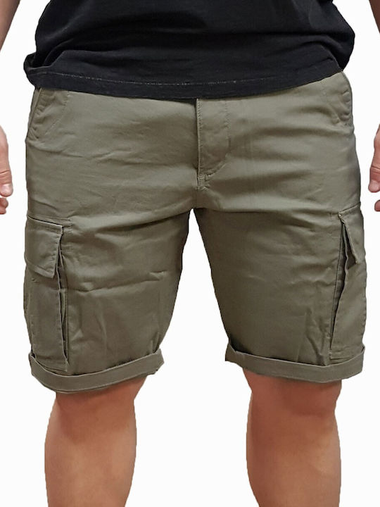 Rebase Ανδρική Βερμούδα Cargo Lt Olive