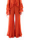 Women's High Rise Pantaloons in Wide Leg Style Orange