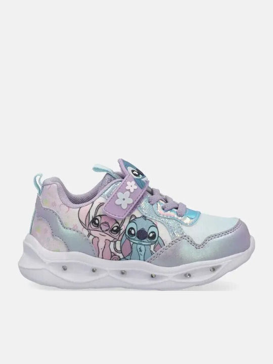 Marvel Παιδικά Sneakers με Φωτάκια Λιλά