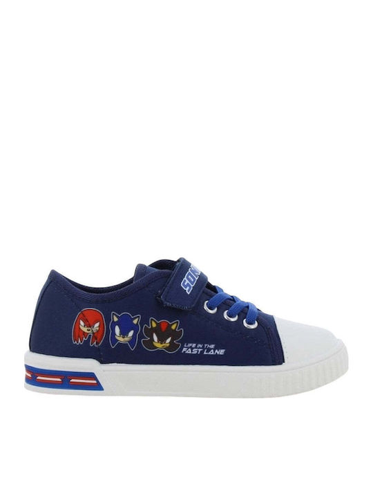 Kids Sneakers Anatomic with Hoop & Loop Closure & Lights Blue