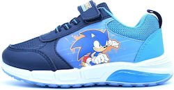 Sonic Kids Sneakers with Hoop & Loop Closure & Lights Blue Sonic Kids Sneakers with Hoop & Loop Closure & Lights Blue