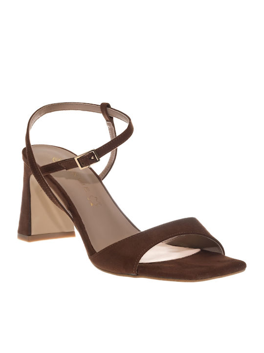 Envie Shoes Suede Damen Sandalen Braun