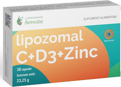Laboratoarele Remedia Liposomal C+D3+Zinc Vitamina 250mg Energy 30 Capsule