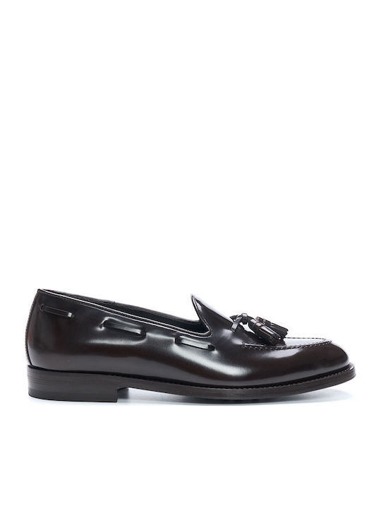 Δερμάτινα Ανδρικά Loafers σε Καφέ Χρώμα