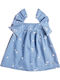 Rochie Fete Fără Mâneci Denim Albastră