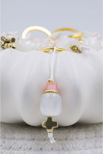 Kymi Christening Charm Keychain White 50 Pieces