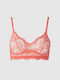 Balconette Red Bra with Light Padding without Underwire US.COSA.BRA.017.NETTO-coral