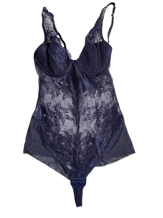Lormar Μπλε Κορμάκι Δαντέλα Fastosa 03734i