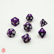 Set Of Matte Purple Dice Pouch Set Of Acrylic Dice RPG Dungeons & Dragons Pathfinder Wargames