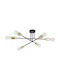TK Lighting Πλαφονιέρα Οροφής Μαύρη με Ντουί E27