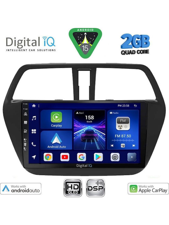 Digital IQ Car Audio System for Suzuki SX4 S-Cross 2014-2021 Bluetooth USB WiFi GPS Apple CarPlay Android Auto with 9" Touch Screen