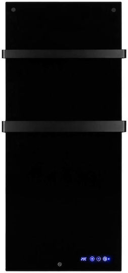 Eurom Radiator Electric Pentru Prosoape cu Fațadă de Sticlă 600W 115x46.5cm Negru