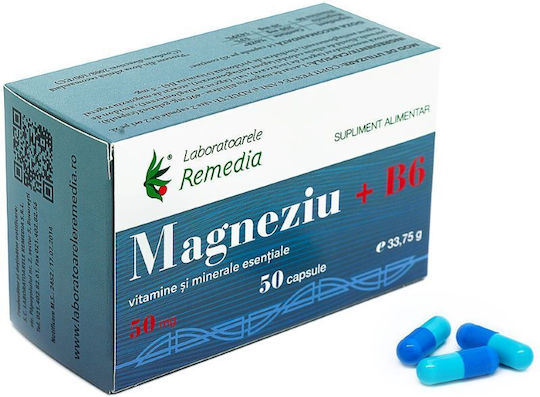 Laboratoarele Remedia Magneziu + B6 490mg Potrivit pentru Copii 50 Capsule