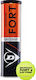 Dunlop Fort Clay Court Тенис Топки 4 Бройки 601613