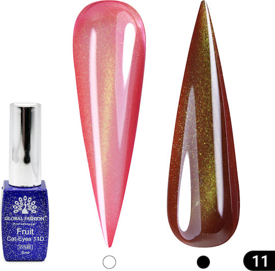 Global Fashion Ημιμόνιμο Βερνίκι Νυχιών 11 Cat Eye 8ml