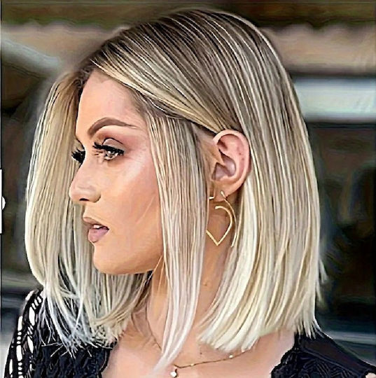 Animis Beauty Перука със Синтетична Коса в Блондинка Цвят 36см
