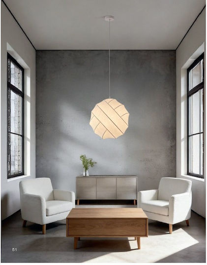 Sun Light Rever Pendant Light White