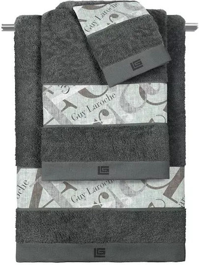 Guy Laroche 70x140cm Anthracite Bath Towel Weight 500gsm