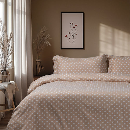 Beauty Home Art 10101 Fancy Coverlet Set Single Beige 160x230cm 2 Pieces