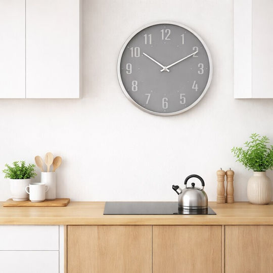 Galifas Metallische Wanduhr Silber