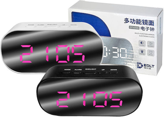 HOMie Digital Wall Clock Mirror 13x6.5cm