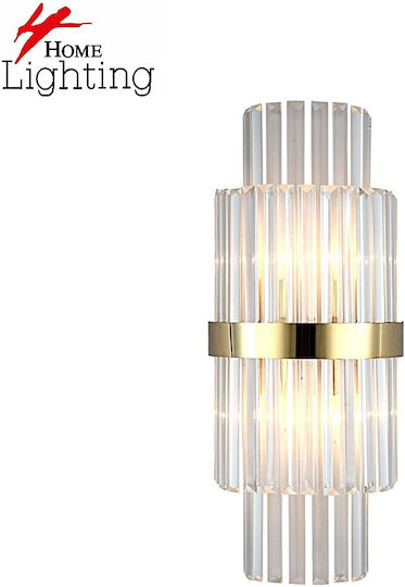 Home Lighting Celia Lampă De Perete Cu Bază De Bec E14 Auriu 20x50cm