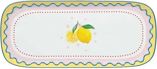 Easy-Life Servierplatte Aus Porzellan Mehrfarbig 40x17,5cm