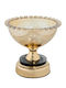 Decorative Glass Bowl With Gold Pedestal 15x14x4cm
