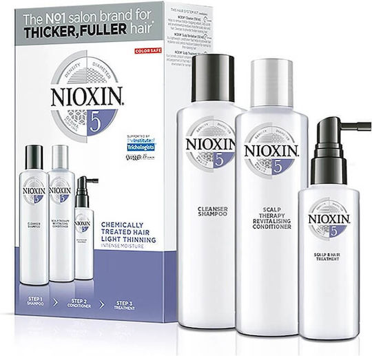 Nioxin System 5 Σετ Θεραπείας Μαλλιών με Σαμπουάν & Conditioner 3τμχ