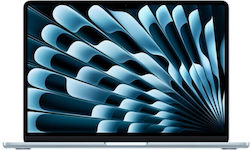 Apple MacBook Air 15.3" IPS Panel Retina Display (M5-10-ядрен/24GB/1TB SSD/10-Core GPU) с 40W Зарядно Небесносиньо (Английски САЩ Клавиатура)