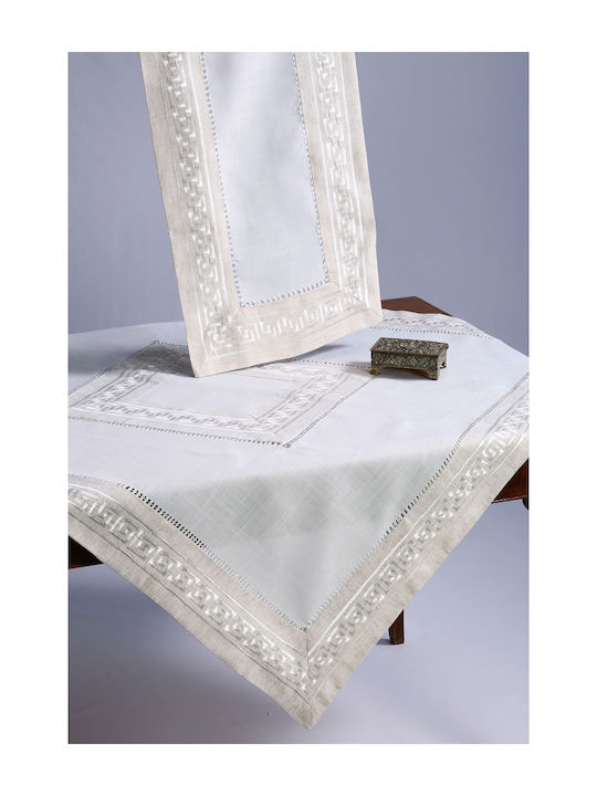 Silk Fashion Tablecloth Rotunda 17056 Sand Ø170cm